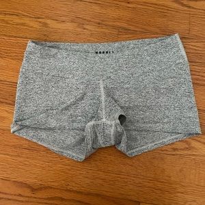 No Bull Heathered White Booty Shorts